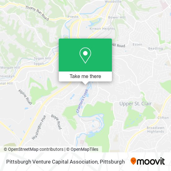 Mapa de Pittsburgh Venture Capital Association