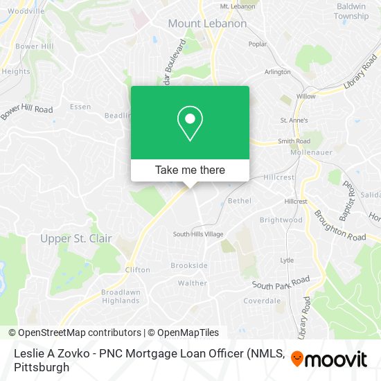 Leslie A Zovko - PNC Mortgage Loan Officer map