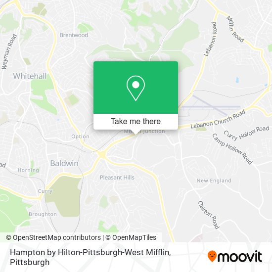 Hampton by Hilton-Pittsburgh-West Mifflin map