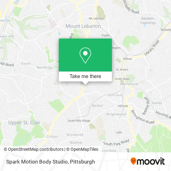 Spark Motion Body Studio map