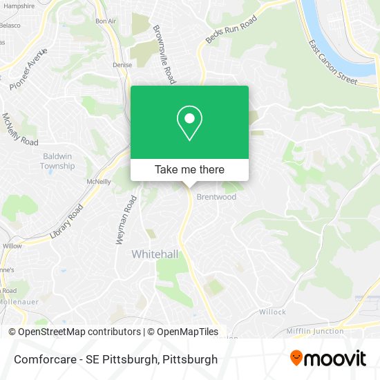Mapa de Comforcare - SE Pittsburgh