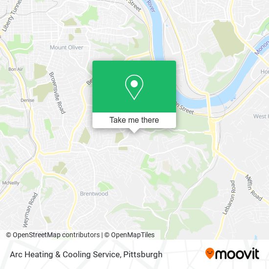 Arc Heating & Cooling Service map