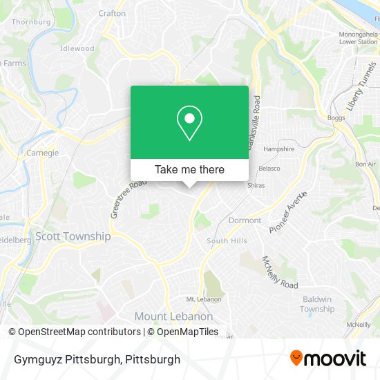 Mapa de Gymguyz Pittsburgh