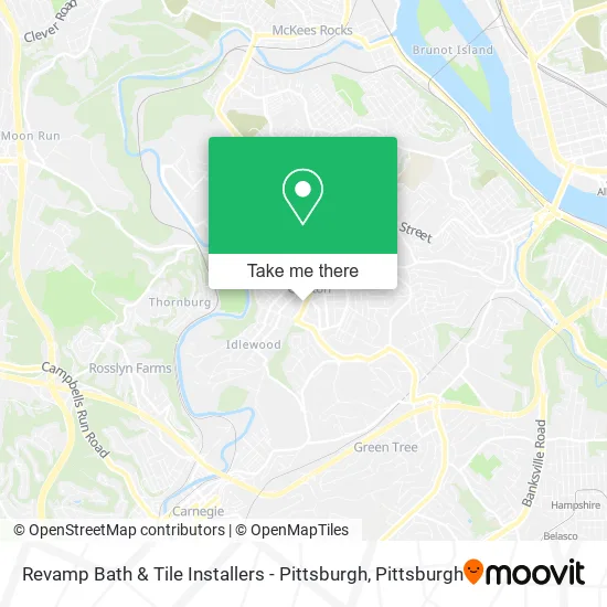 Revamp Bath & Tile Installers - Pittsburgh map