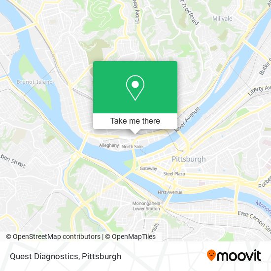 Quest Diagnostics map