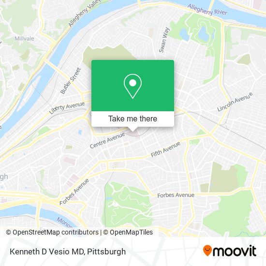 Mapa de Kenneth D Vesio MD
