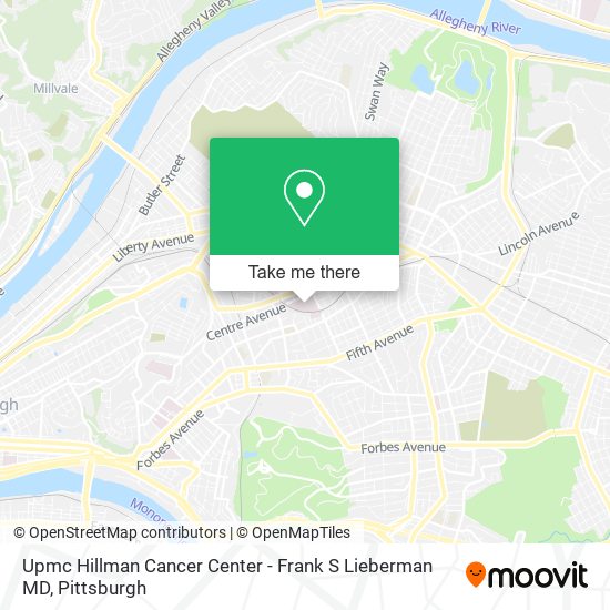 Mapa de Upmc Hillman Cancer Center - Frank S Lieberman MD