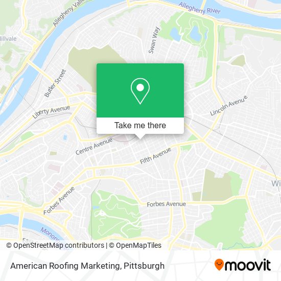 American Roofing Marketing map