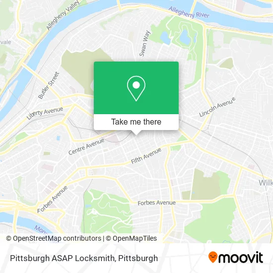 Pittsburgh ASAP Locksmith map