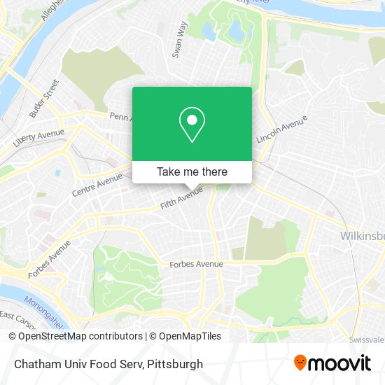 Chatham Univ Food Serv map