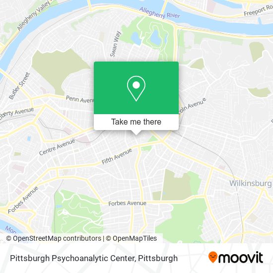 Mapa de Pittsburgh Psychoanalytic Center