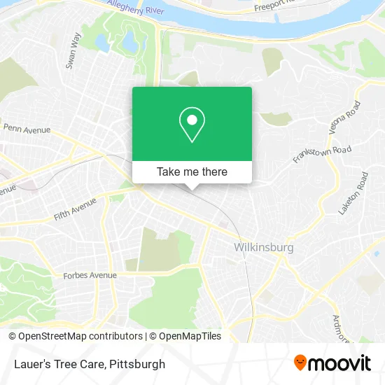 Lauer's Tree Care map