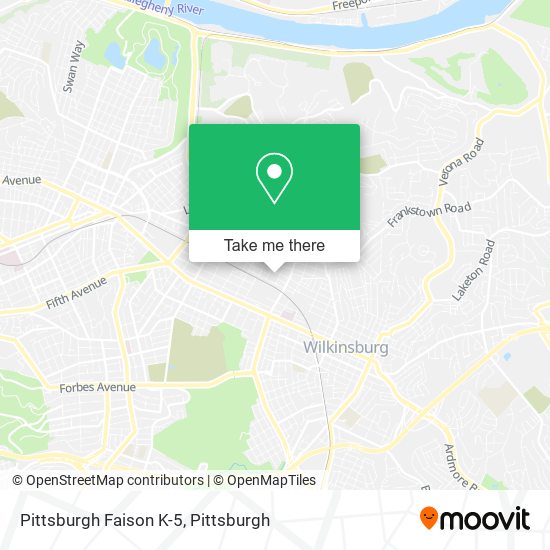 Mapa de Pittsburgh Faison K-5