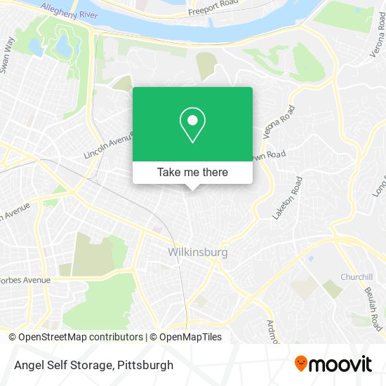 Angel Self Storage map