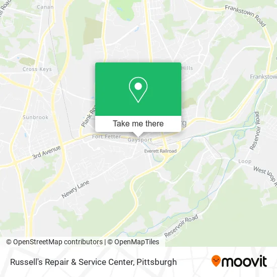 Russell's Repair & Service Center map