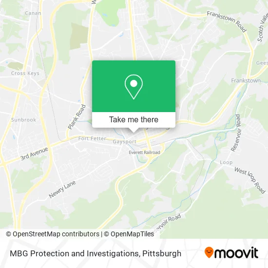 MBG Protection and Investigations map
