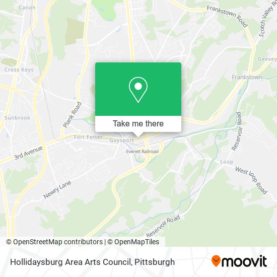 Hollidaysburg Area Arts Council map