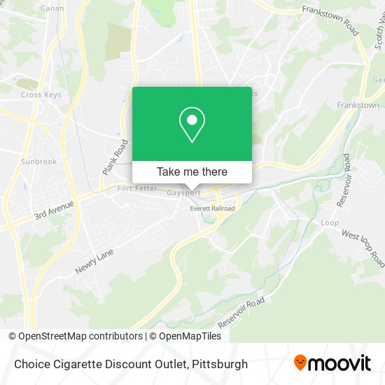 Mapa de Choice Cigarette Discount Outlet