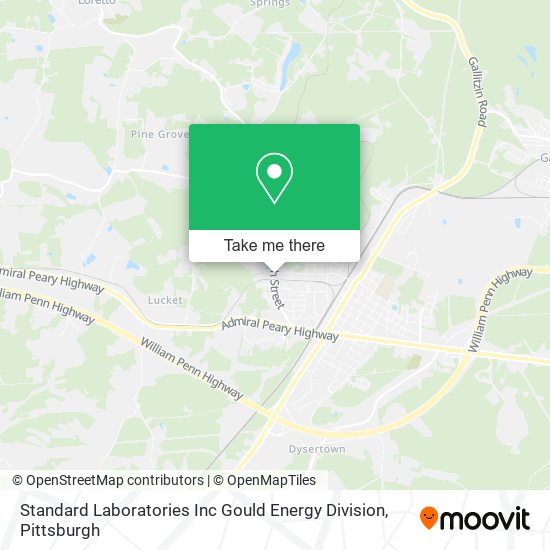 Mapa de Standard Laboratories Inc Gould Energy Division