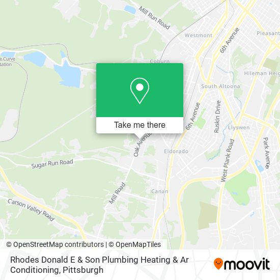 Mapa de Rhodes Donald E & Son Plumbing Heating & Ar Conditioning