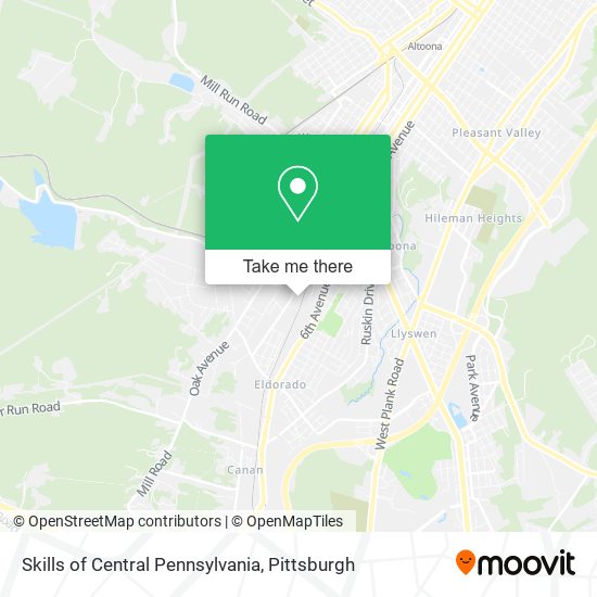 Skills of Central Pennsylvania map
