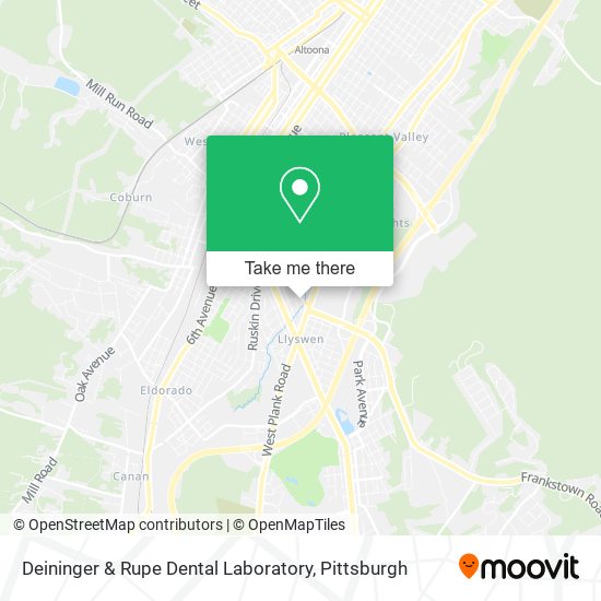 Mapa de Deininger & Rupe Dental Laboratory
