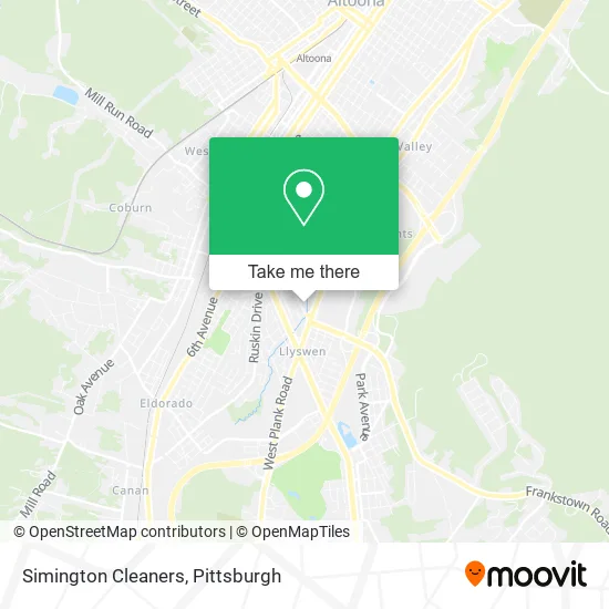 Simington Cleaners map