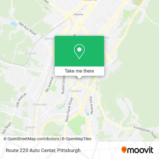 Route 220 Auto Center map