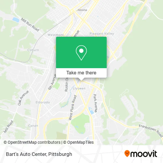 Bart's Auto Center map