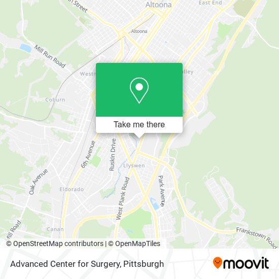 Advanced Center for Surgery map