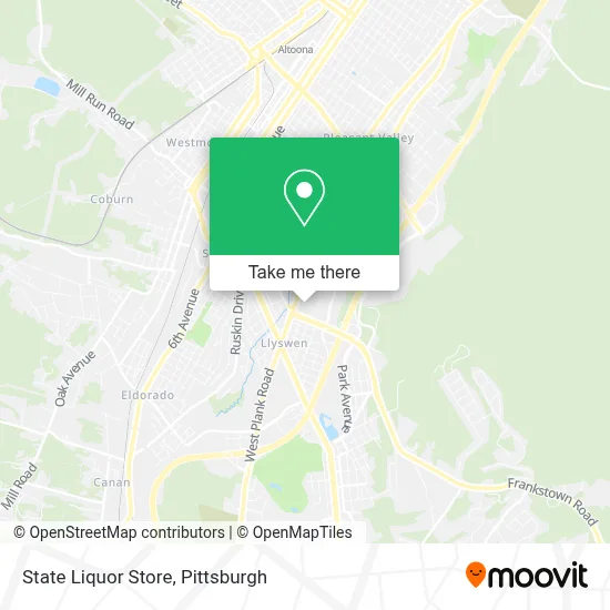 State Liquor Store map