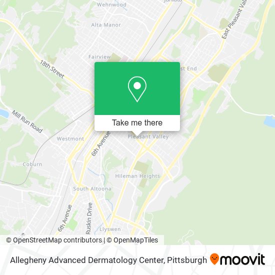 Mapa de Allegheny Advanced Dermatology Center