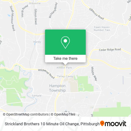 Mapa de Strickland Brothers 10 Minute Oil Change