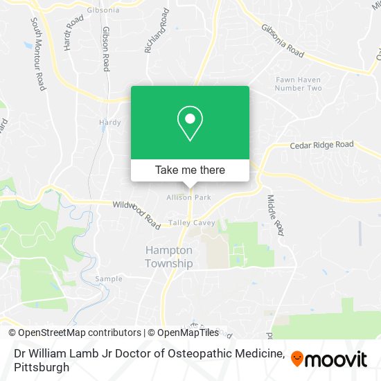 Dr William Lamb Jr Doctor of Osteopathic Medicine map