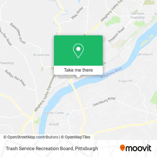 Trash Service Recreation Board map