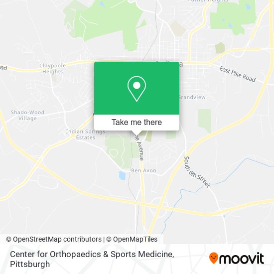 Mapa de Center for Orthopaedics & Sports Medicine