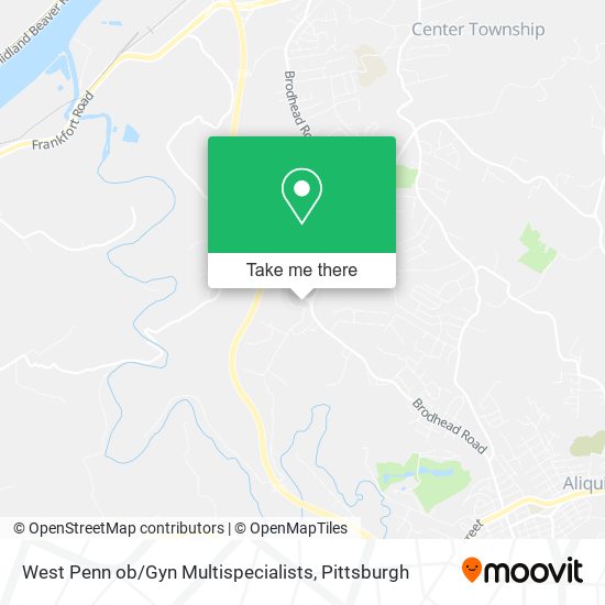 West Penn ob / Gyn Multispecialists map