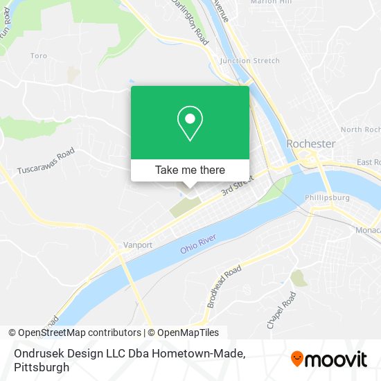 Ondrusek Design LLC Dba Hometown-Made map