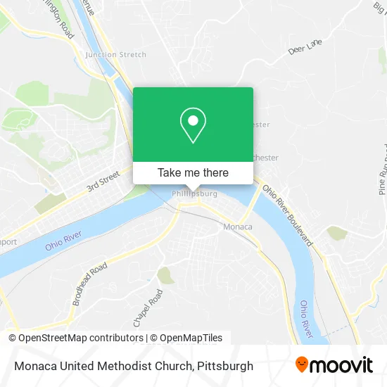 Monaca United Methodist Church map