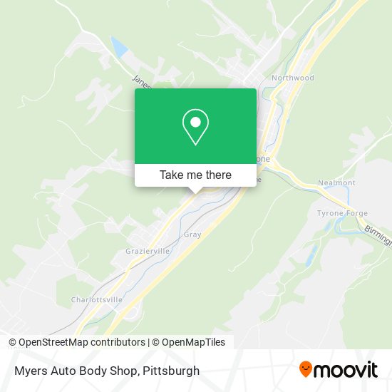 Myers Auto Body Shop map