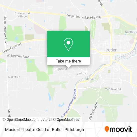 Musical Theatre Guild of Butler map