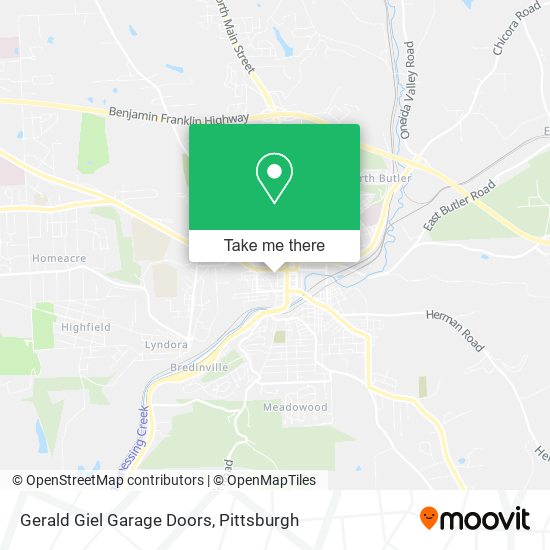 Mapa de Gerald Giel Garage Doors