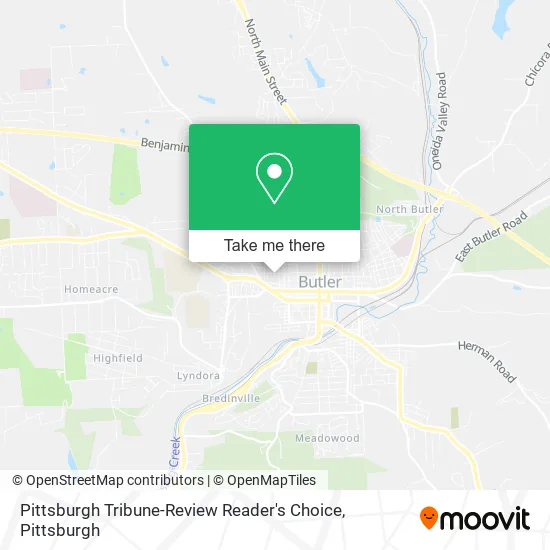 Pittsburgh Tribune-Review Reader's Choice map