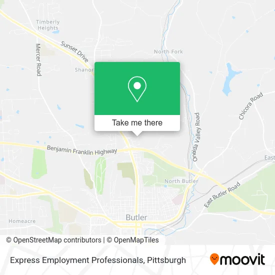 Express Employment Professionals map