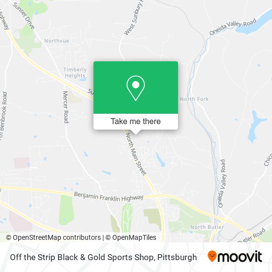 Off the Strip Black & Gold Sports Shop map