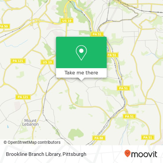 Brookline Branch Library map
