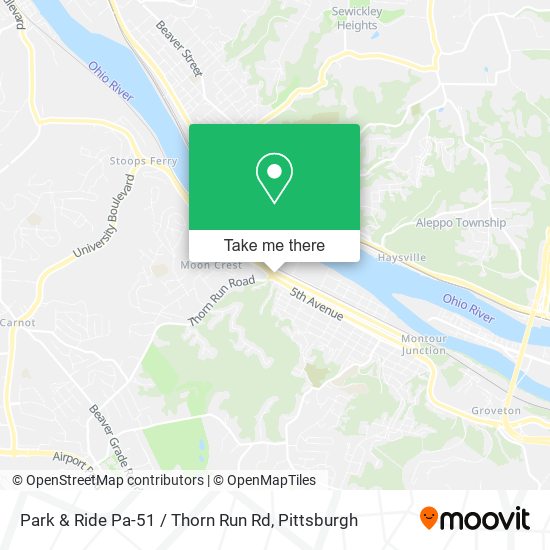 Mapa de Park & Ride Pa-51 / Thorn Run Rd