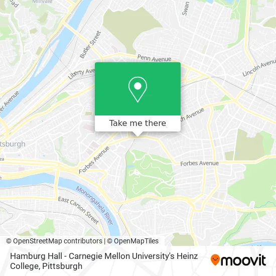 Mapa de Hamburg Hall - Carnegie Mellon University's Heinz College