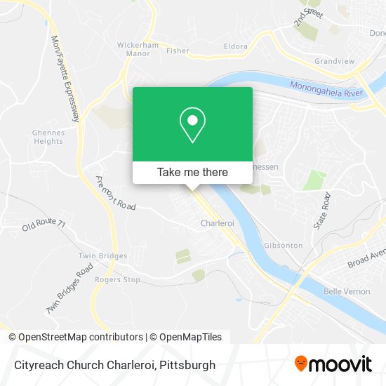 Mapa de Cityreach Church Charleroi