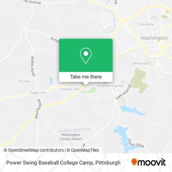 Power Swing Baseball College Camp map